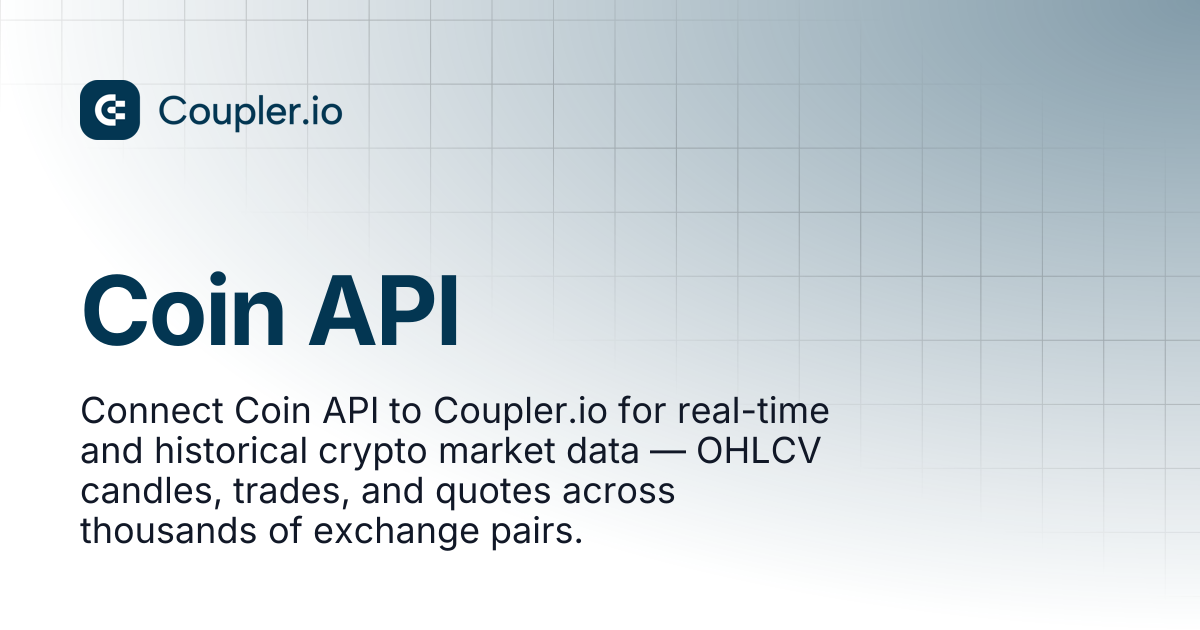 Coin API | Sources | Coupler.io Help Center