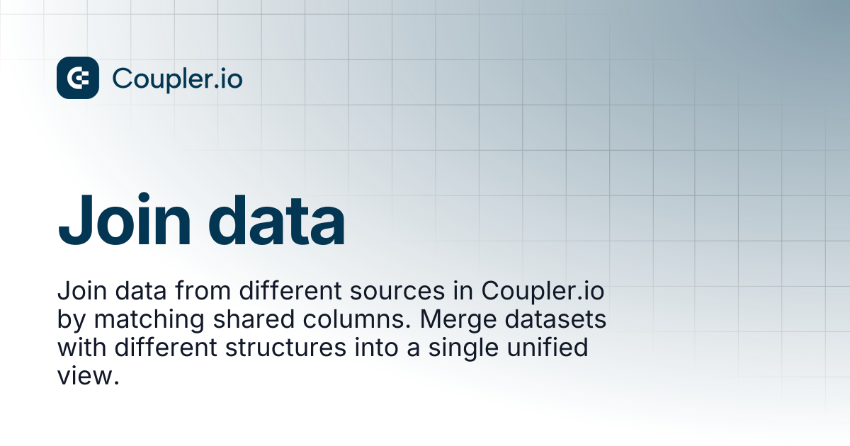 Join data | Coupler.io Help Center